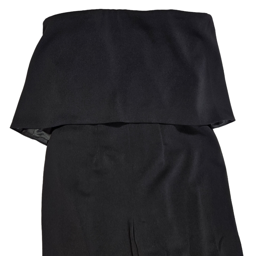 Jay Godfrey Moore Black Wide Leg Jumpsuit Size 0 Strapless Cut Out Back Classic - Picture 8 of 16